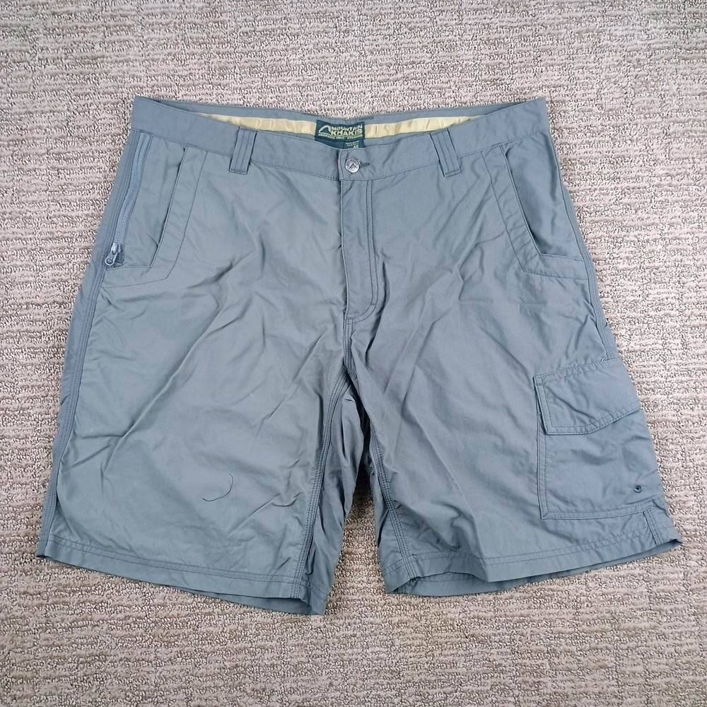 Mountain Khakis Granite Creek Shorts Men 38 Gray Outdoor Gorpcore Hiking Utility